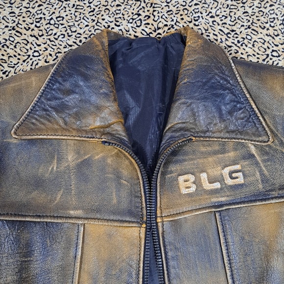 VINTAGE LEATHER JACKET (faux) - Picture 2 of 6